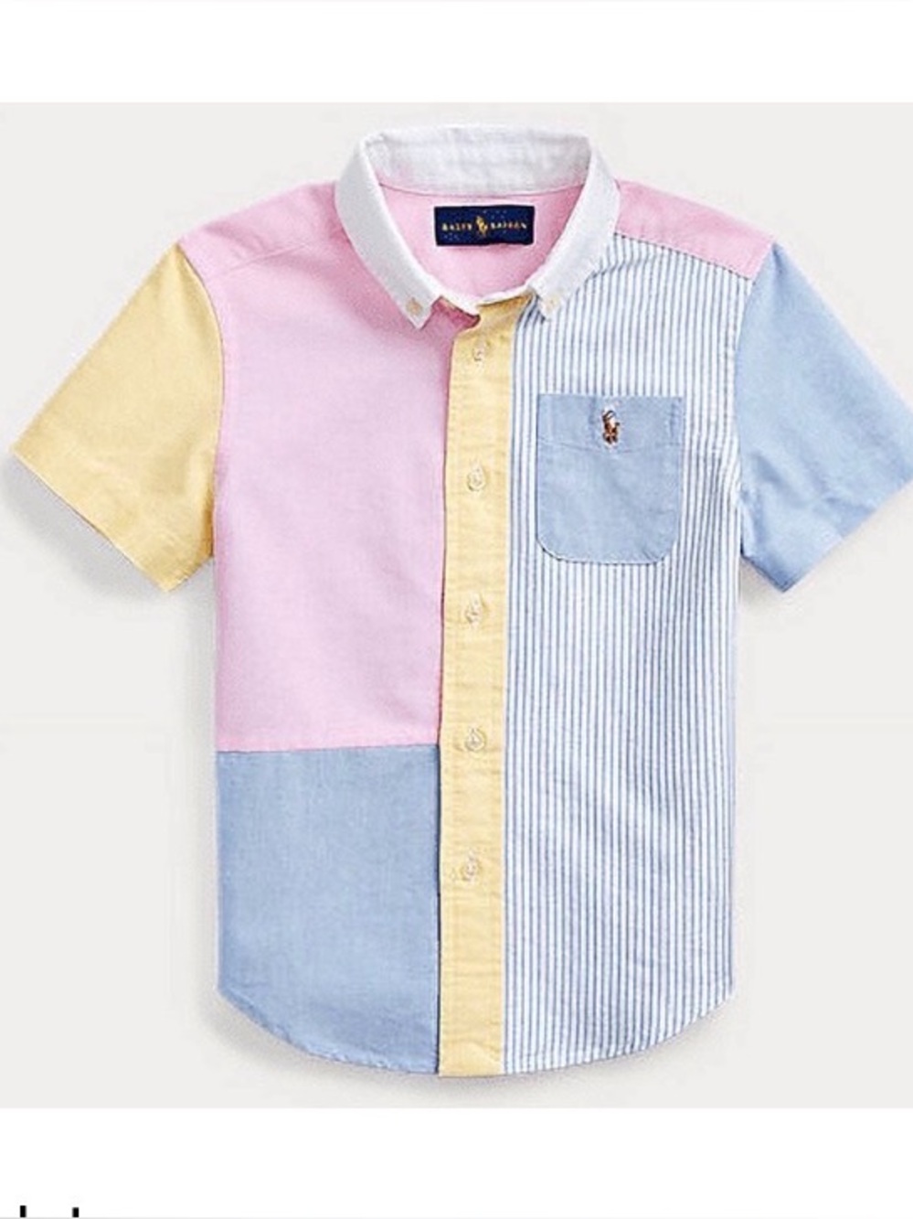 Polo Ralph Lauren Boy's Size 4/4T Short Sleeve multi color Shirt 100% Cotton